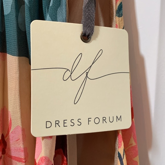 NWT VICI DRESS FORUM Patchwork Pleated Halter Mini Boho Dress S - Picture 7 of 12